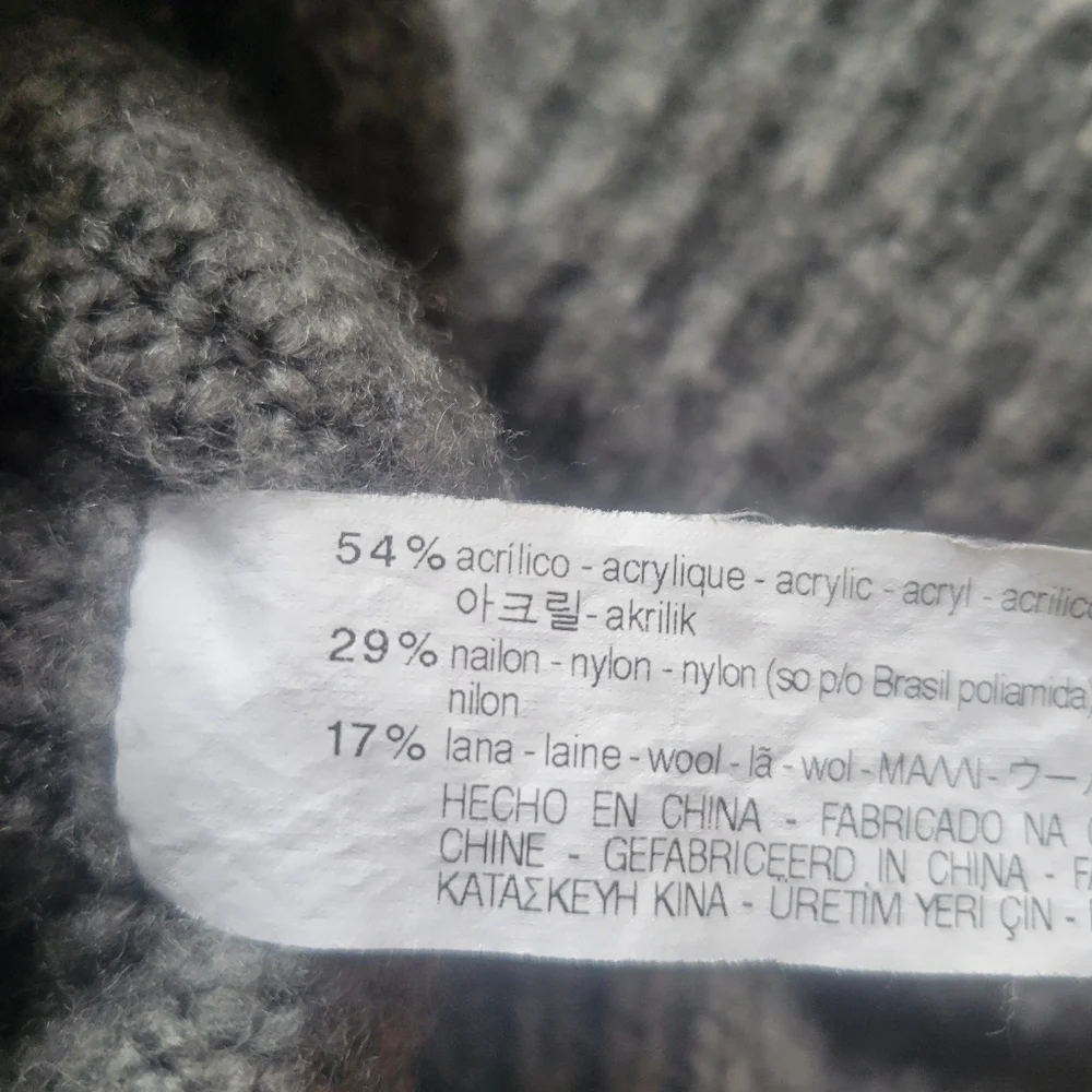 Zara Gray Kids Oversized 11-12 Cardigan Sweater